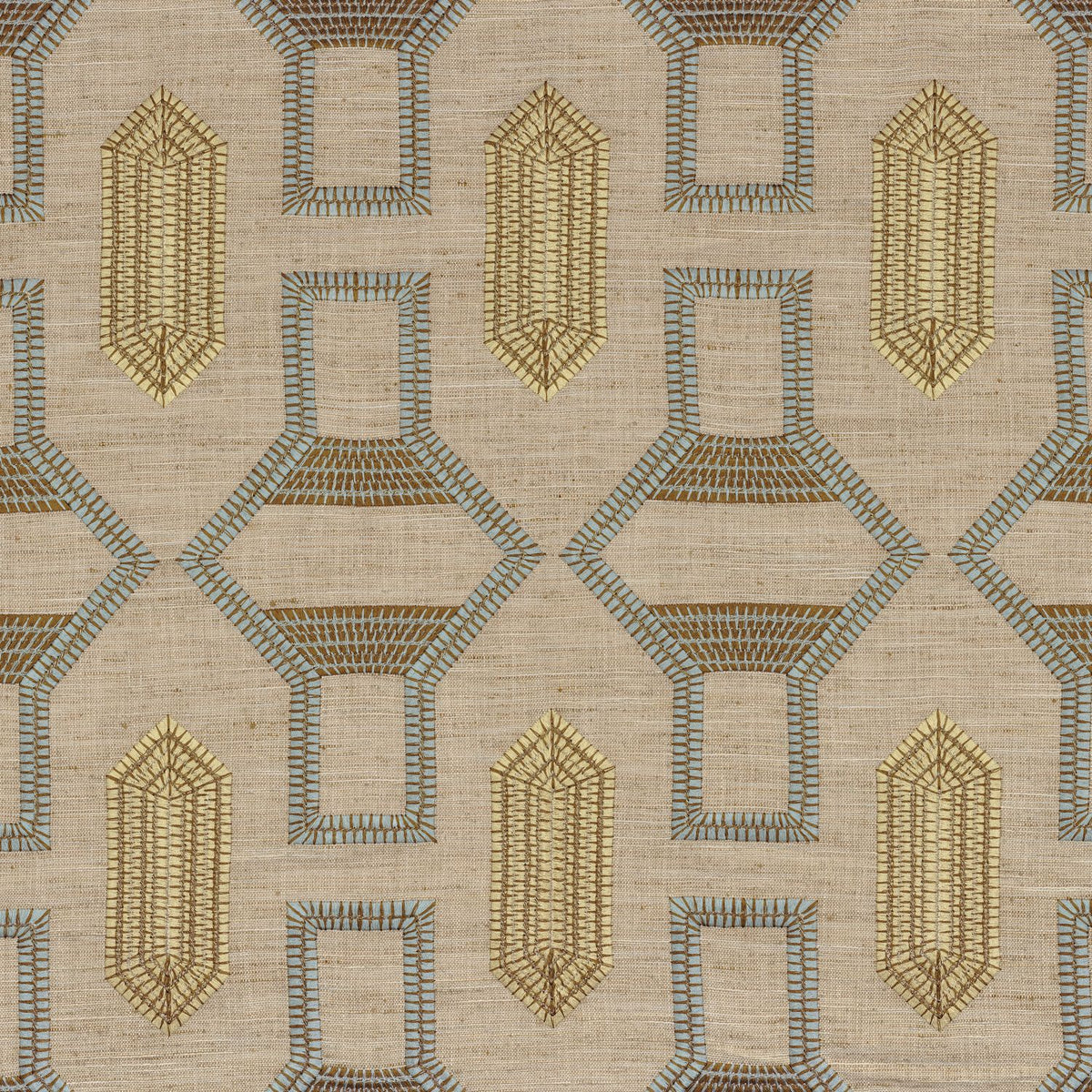 Casamance | Tali fabric - Bleu Glacier / Jaune Beurre