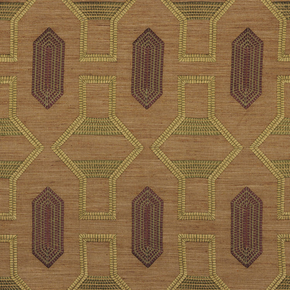 Casamance | Tali fabric - Kaki / Lie De Vin