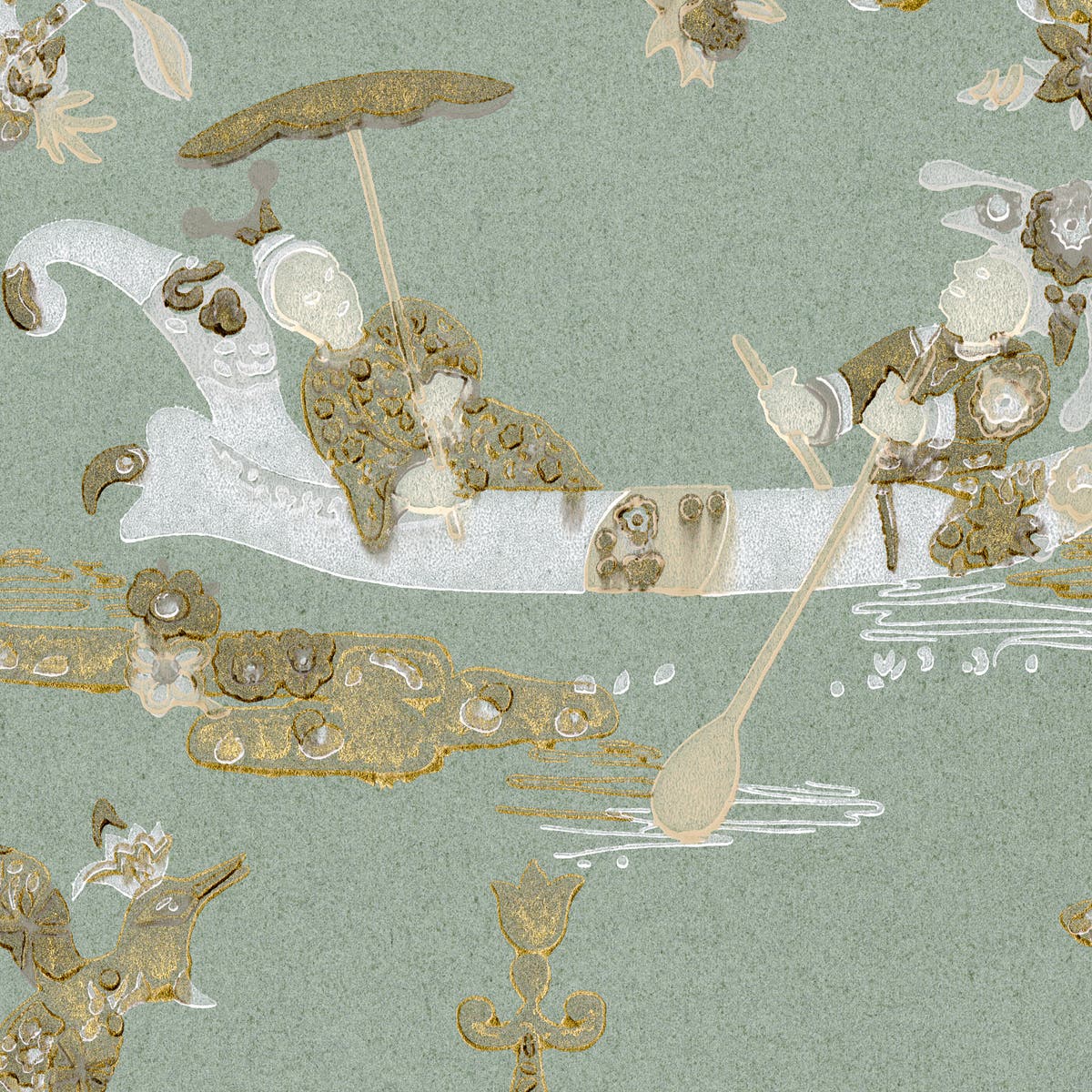 Rubelli Principessa Kocacin Wall wallcovering - Stagno