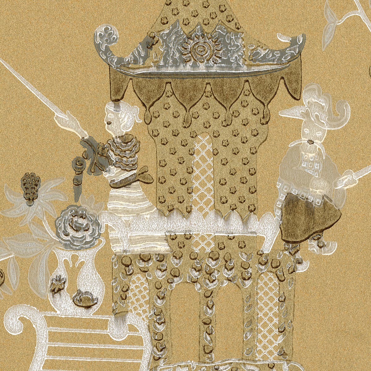 Rubelli Principessa Kocacin Wall wallcovering - Bronzo