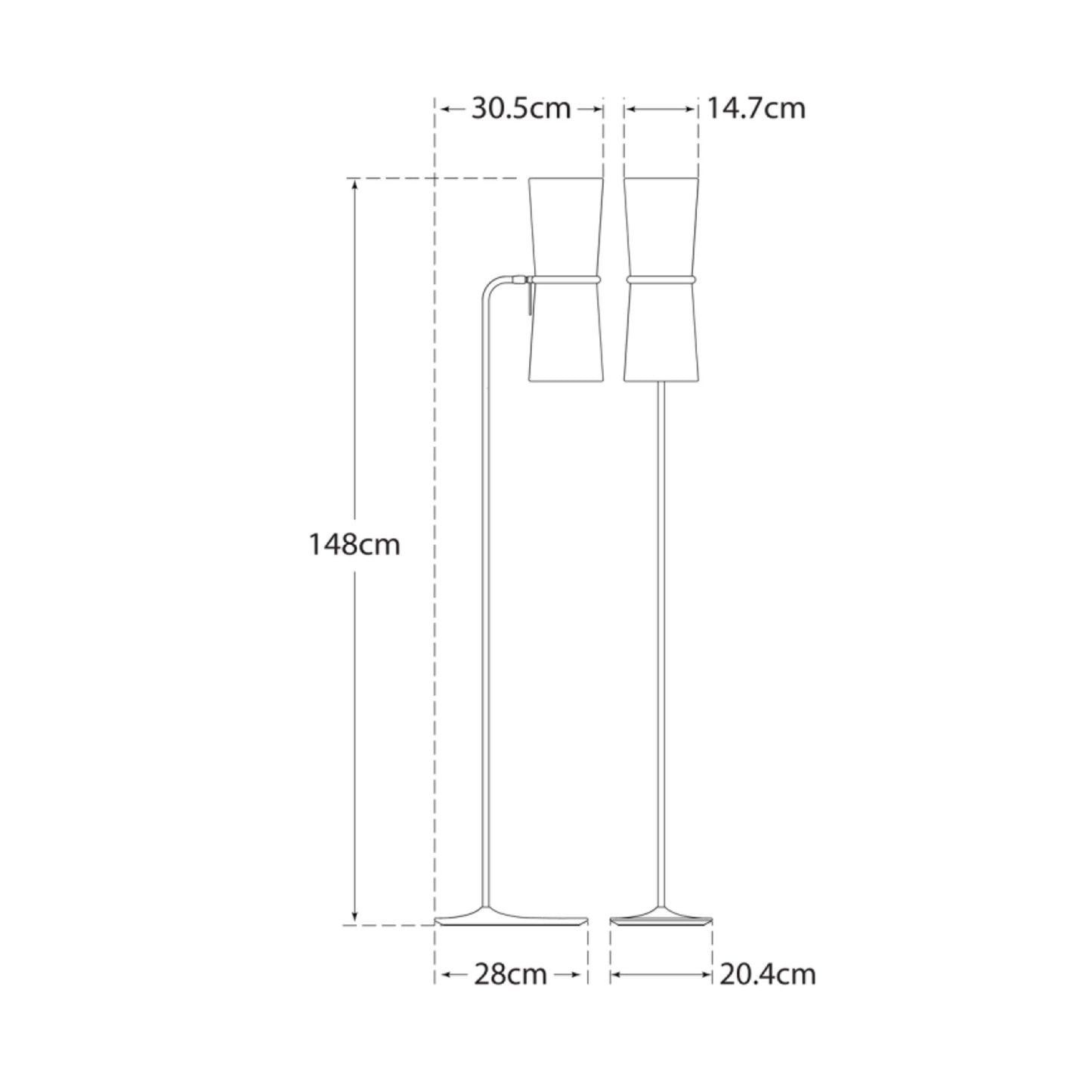 Andrew Martin | Clarkson Floor Lamp Black