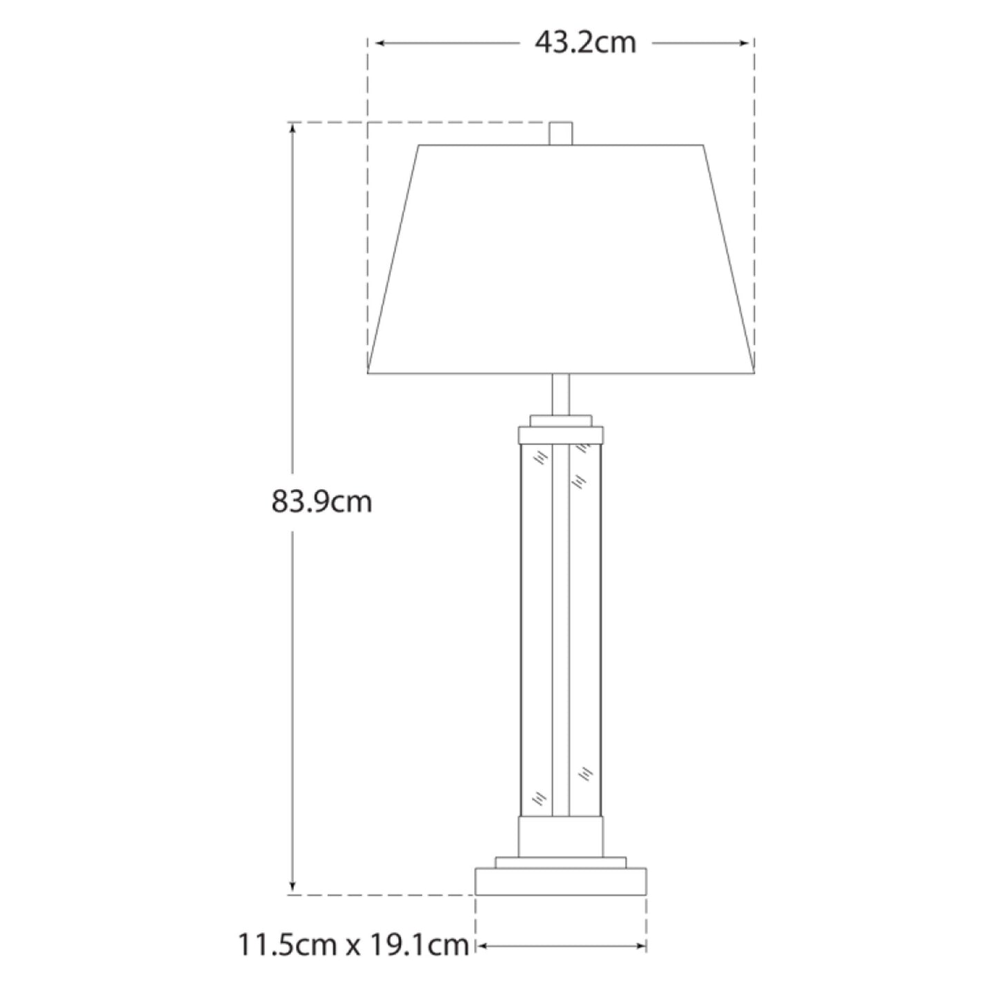 Wright Table Lamp dimensions
