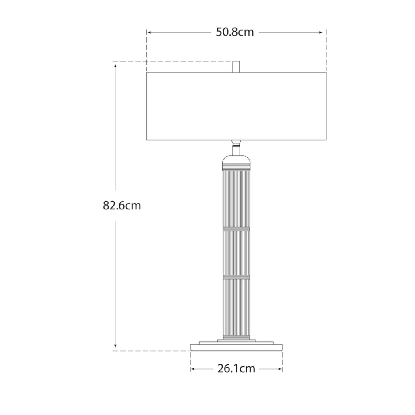 Longacre Table Lamp dimensions