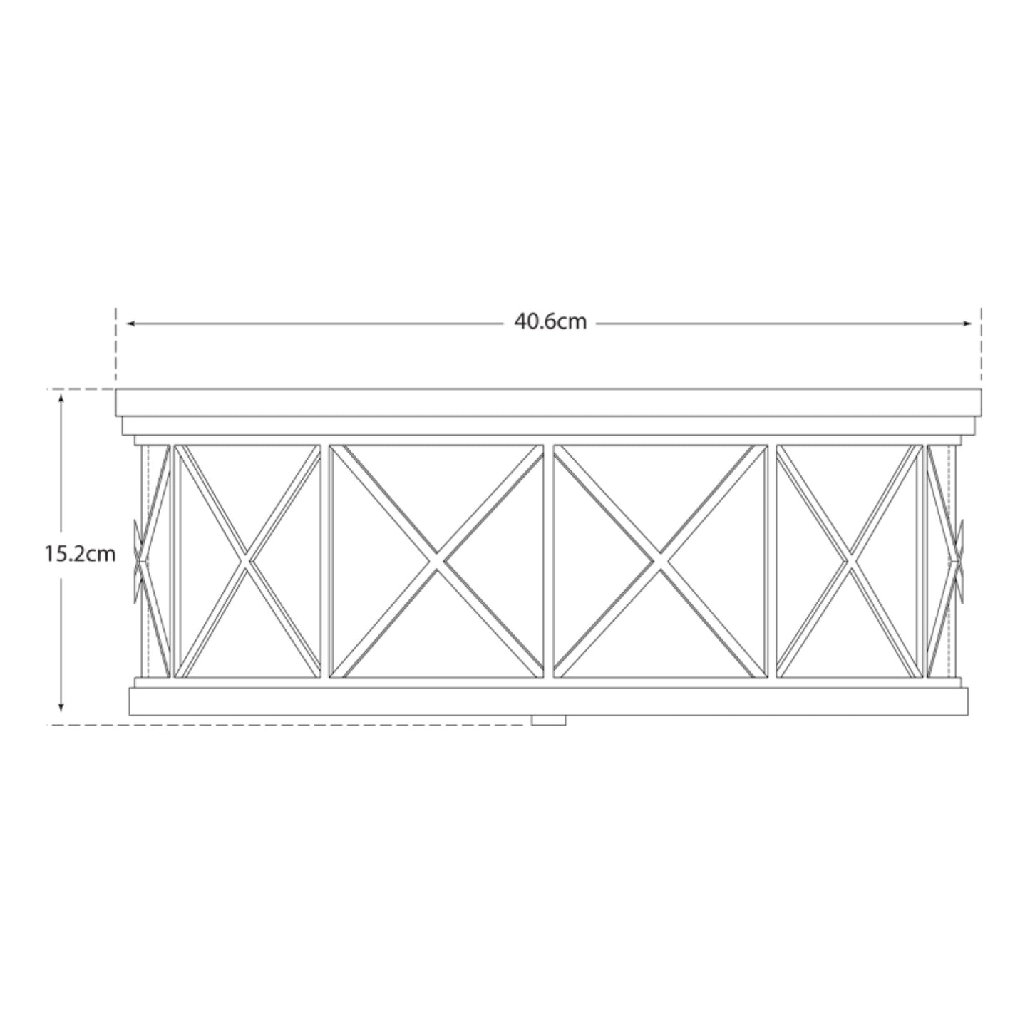 Montpelier Flush Ceiling Light dimensions