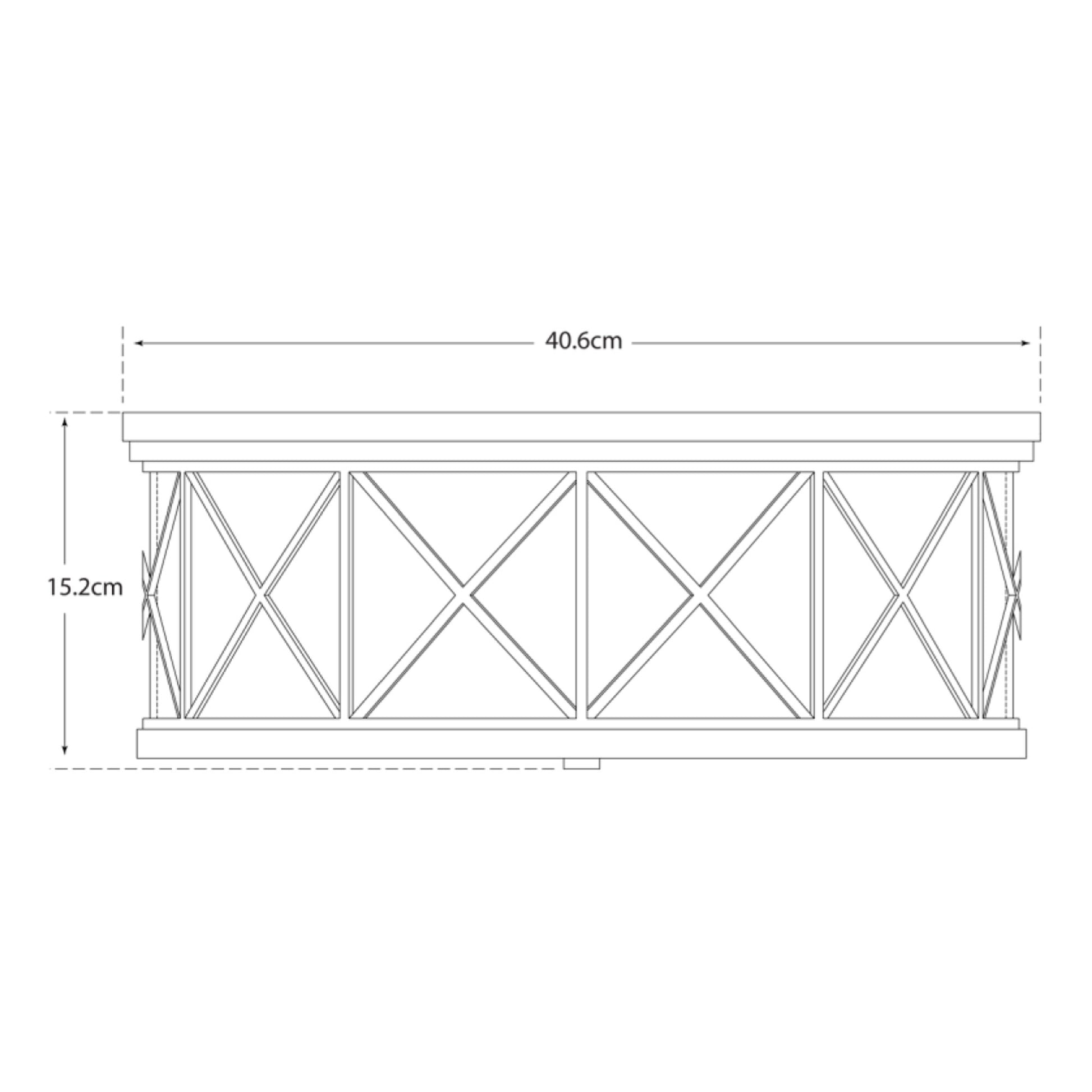Montpelier Flush Ceiling Light dimensions