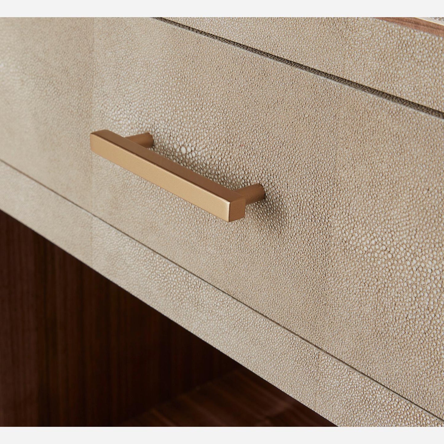 Andrew Martin Fitz Bedside Table Cream handle detail