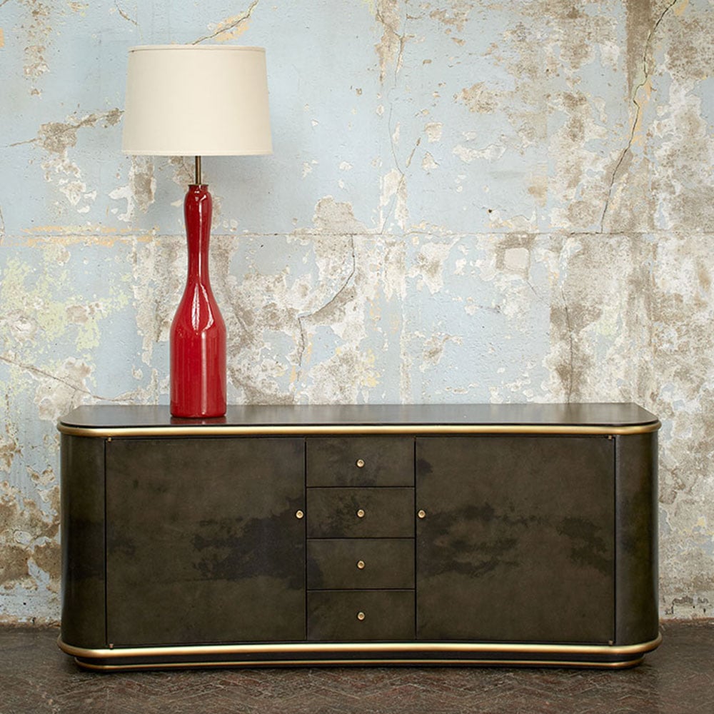 Elgin Cabinet Black Vellum