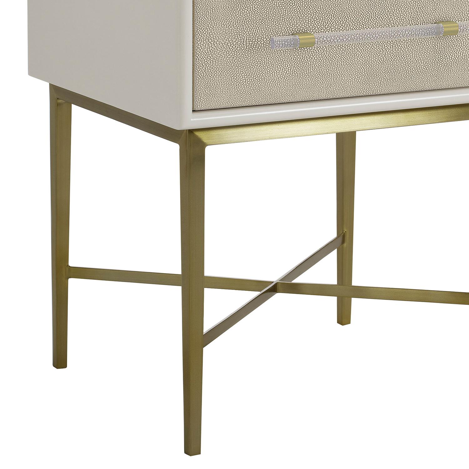 Andrew Martin Alice Bedside Table Ivory detail