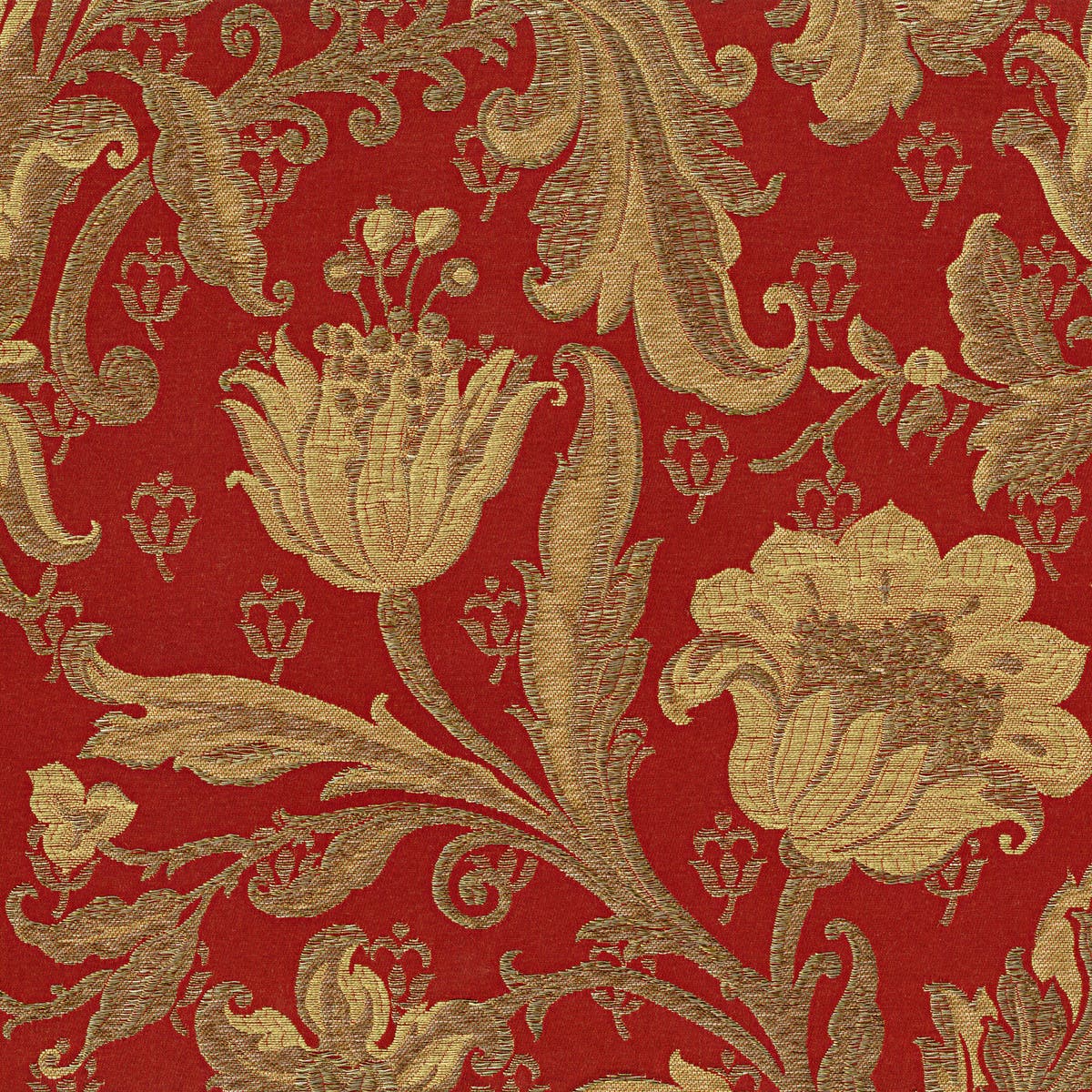 Rubelli Roi Soleil fabric - Rosso