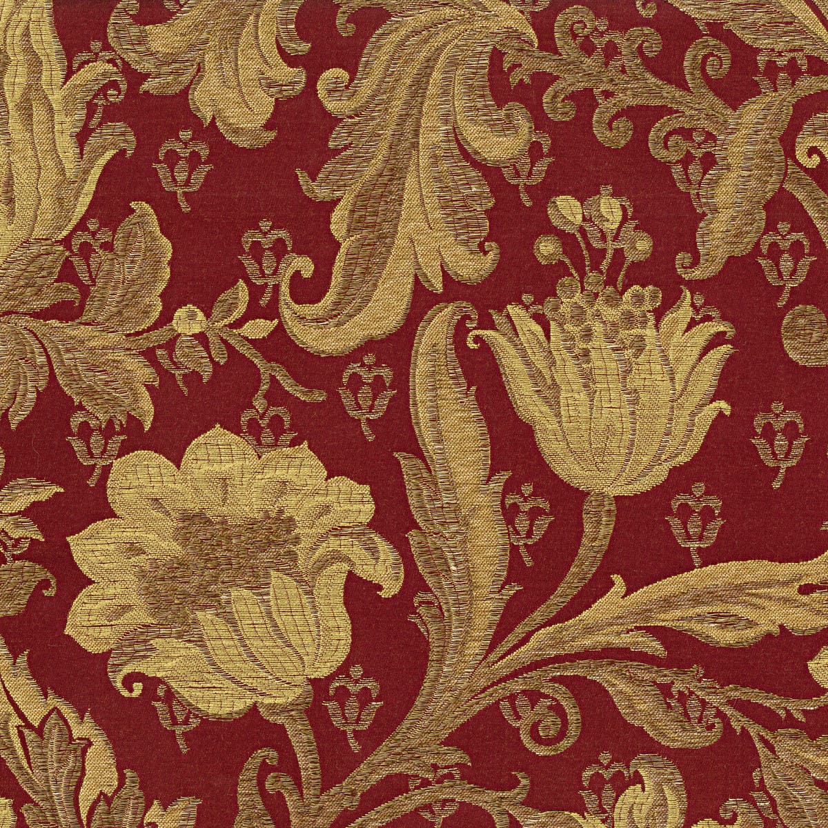 Rubelli Roi Soleil fabric - Rubino