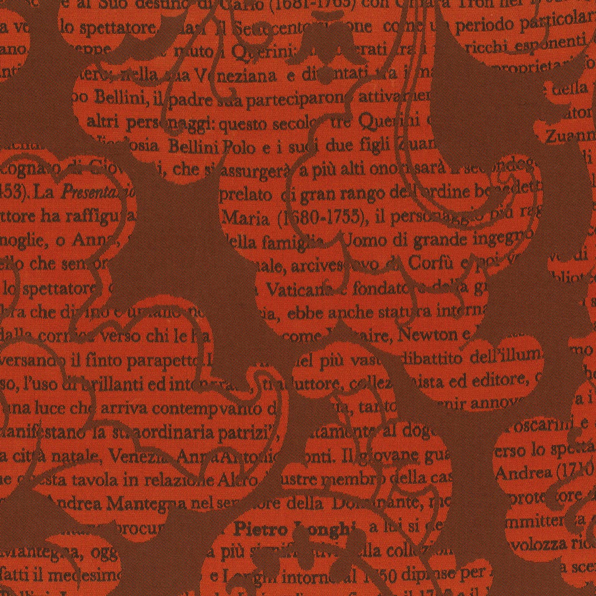 Rubelli Lettere fabric - Rosso