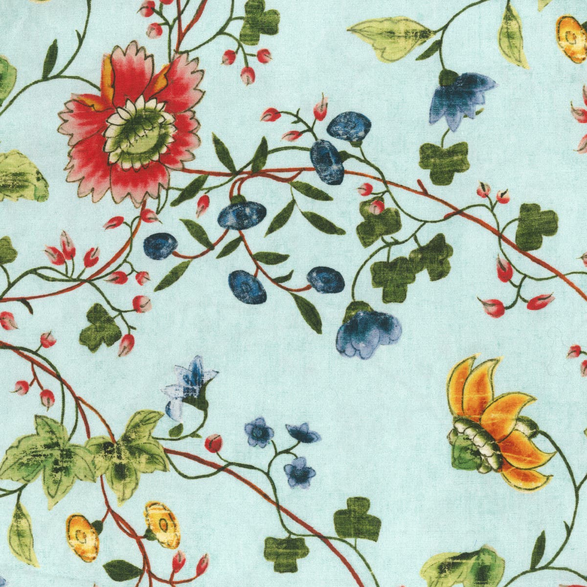 Rubelli Lady Bloom fabric - Acqua