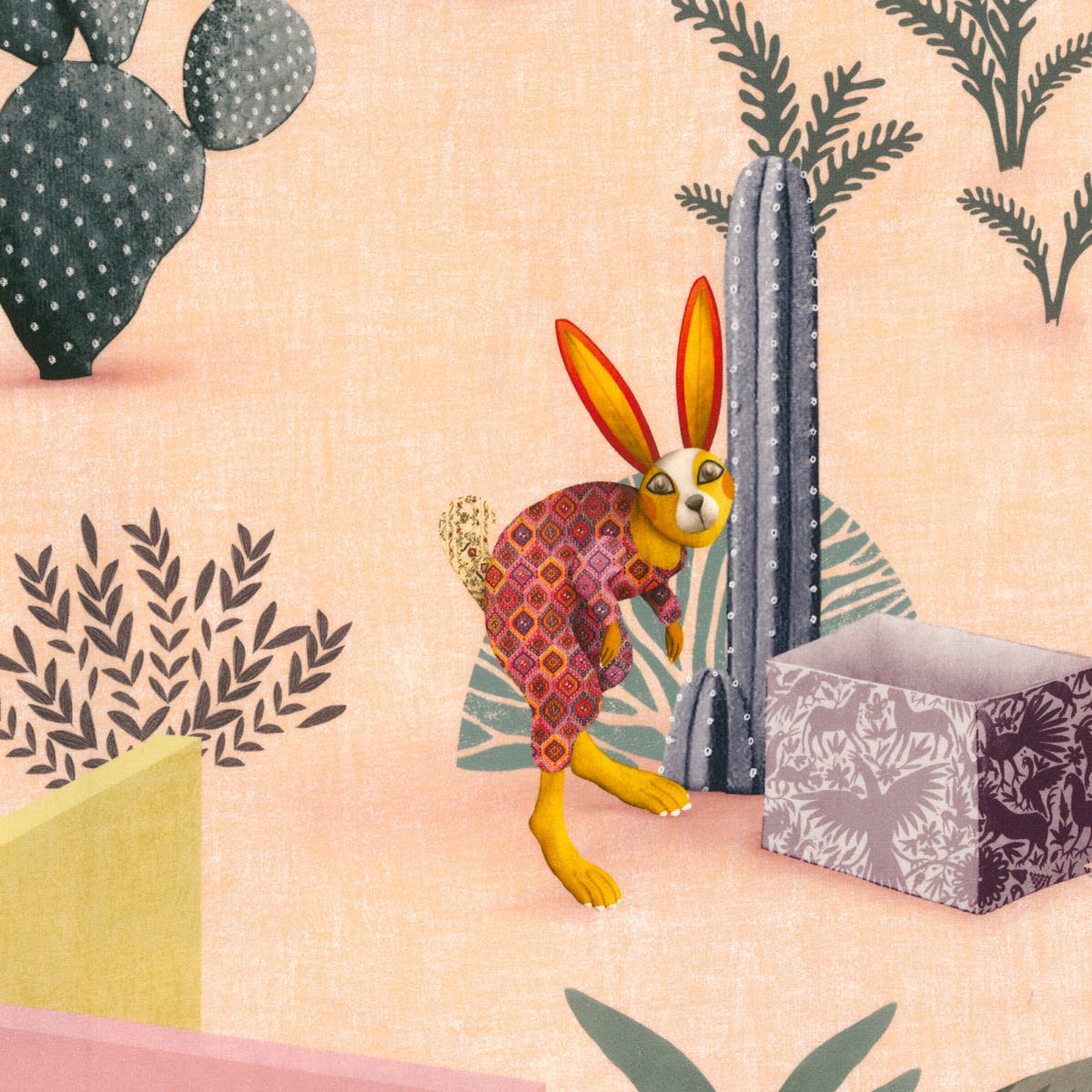 Rubelli Magico Mexico fabric - Cipria