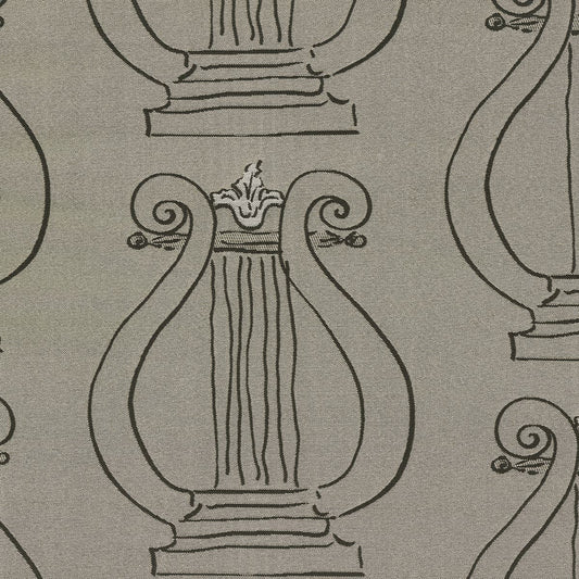 Rubelli Lyres fabric - Silver