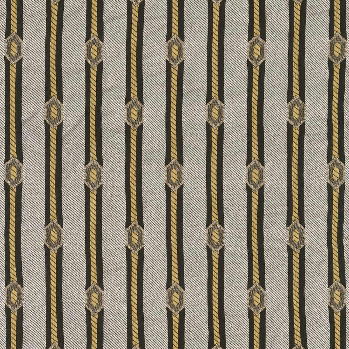 Rubelli Diamond Stripe fabric - Silver