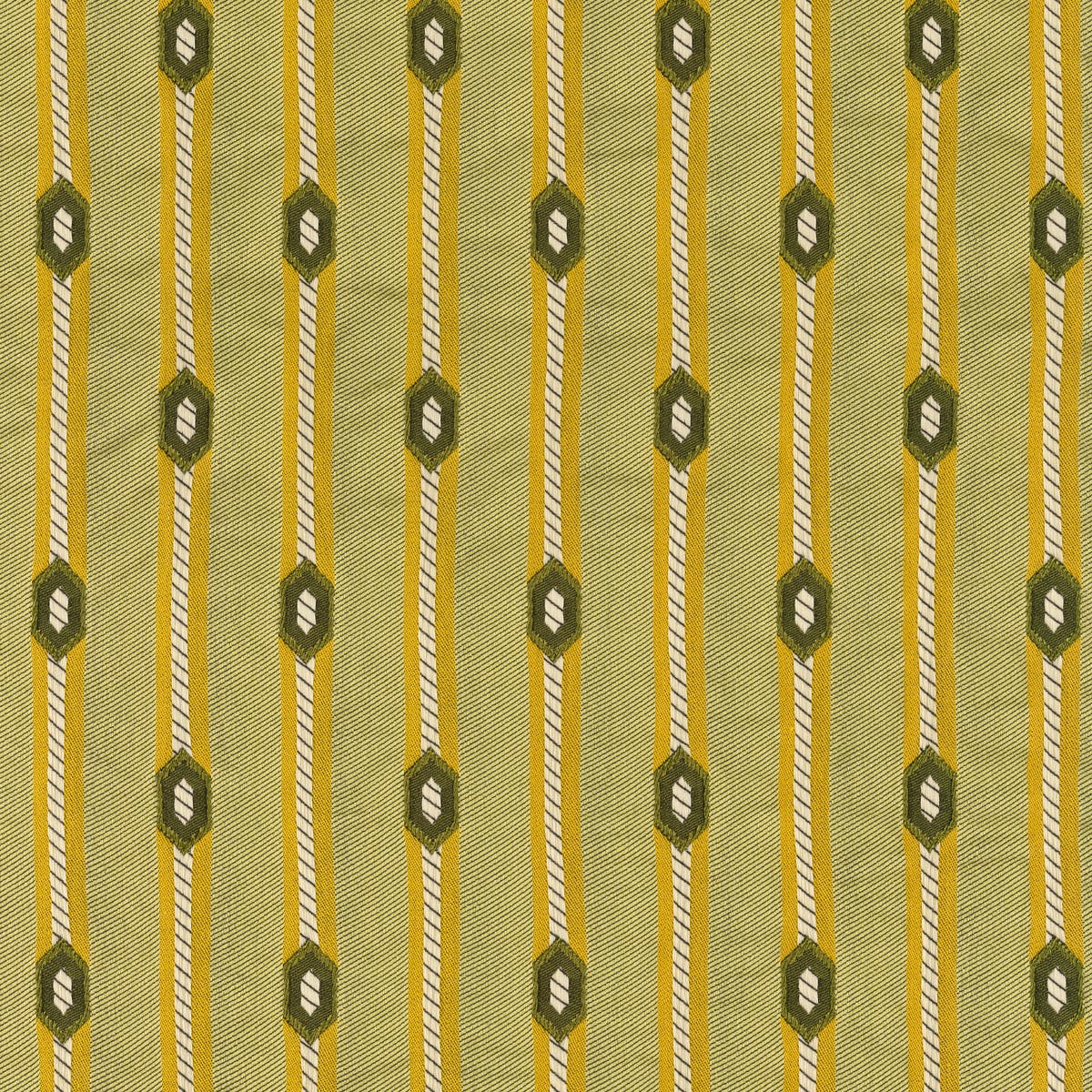 Rubelli Diamond Stripe fabric - Yellow