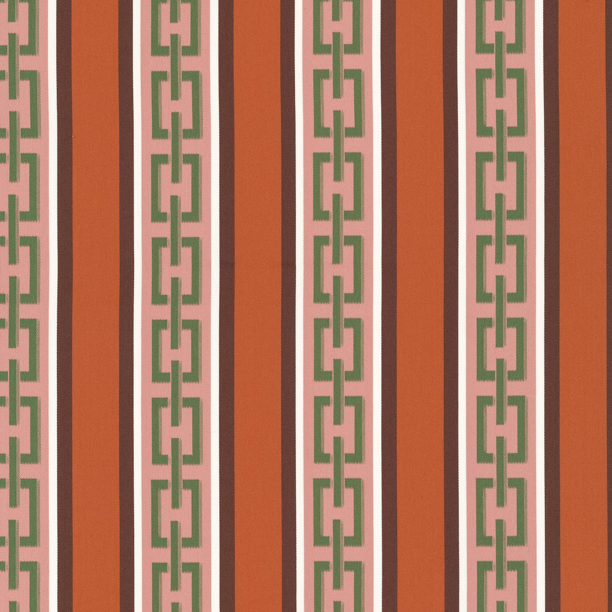 Rubelli Chain Stripe fabric - Burnt orange