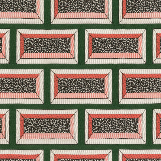 Rubelli Dappled Brick fabric - Emerald