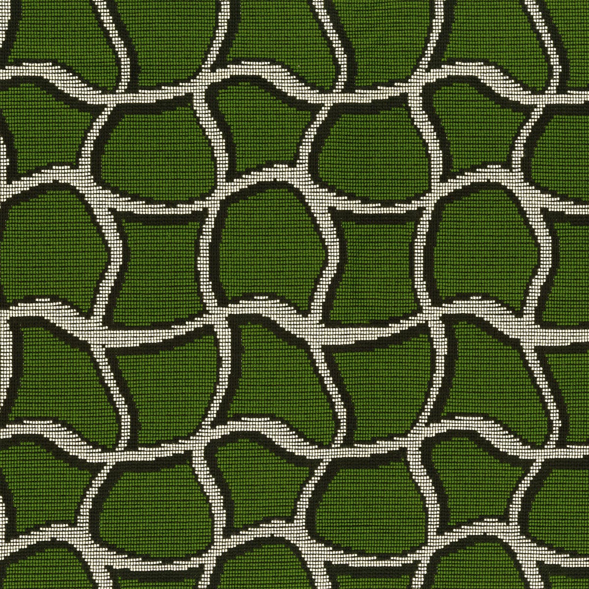Rubelli Wobble Grid fabric - Emerald