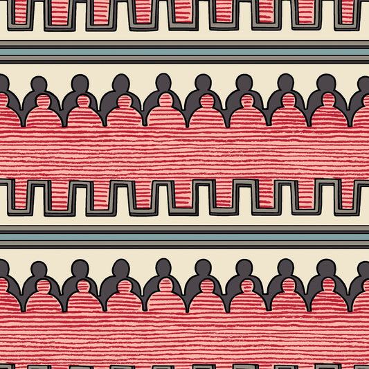 Rubelli Gothic Folly fabric - Red