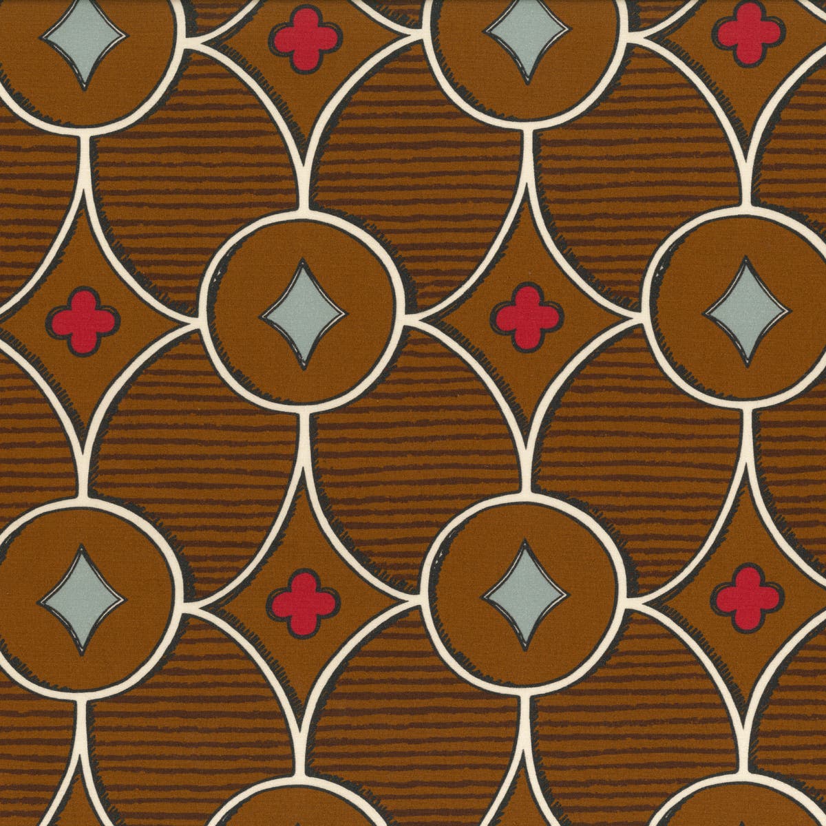 Rubelli Quatrefoil fabric - Brown
