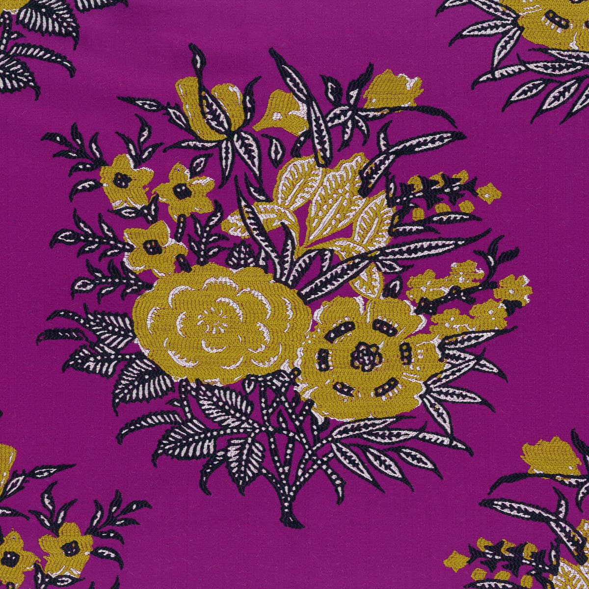 Rubelli Block Print fabric - Fuchsia