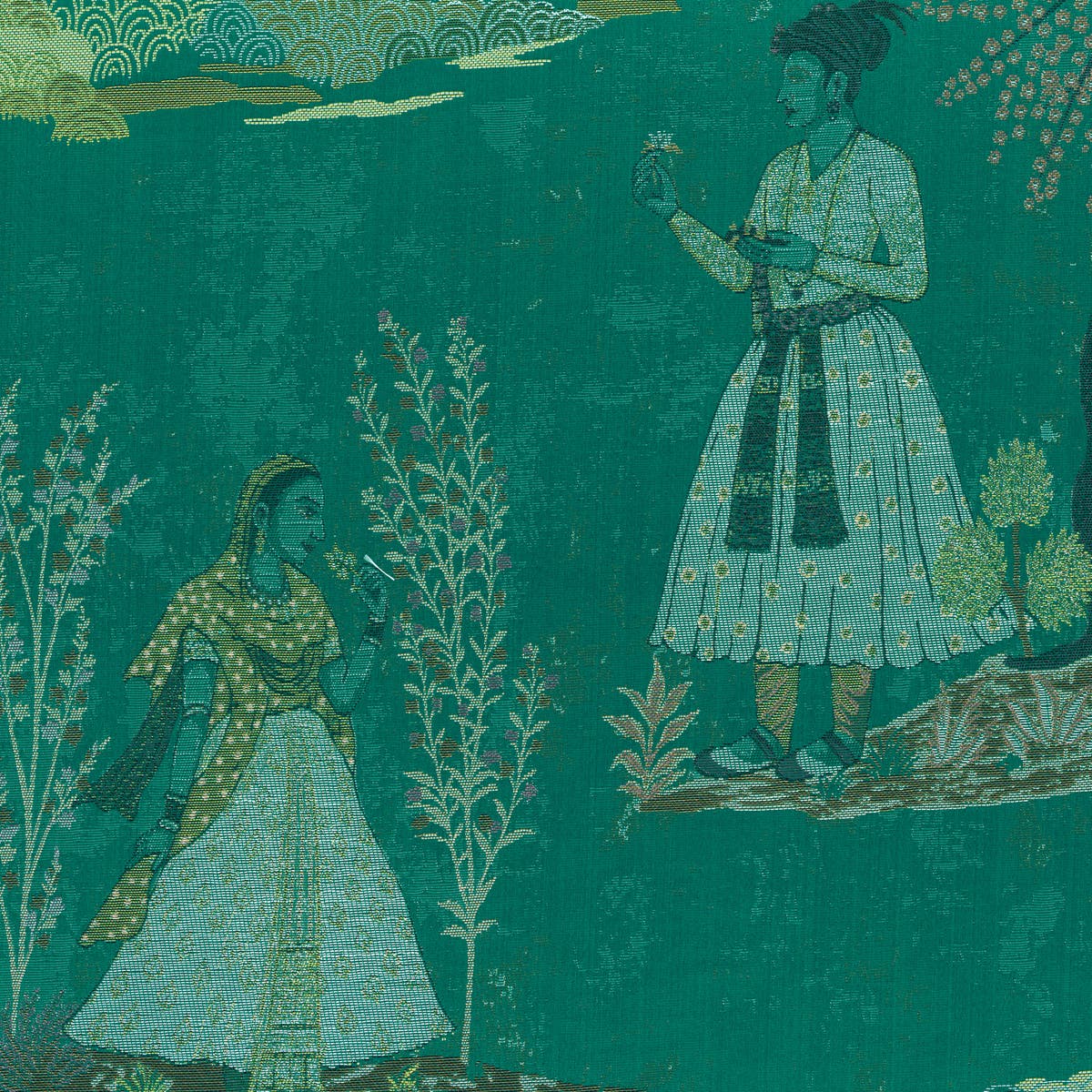 Rubelli Lover’s Garden fabric - Peacock
