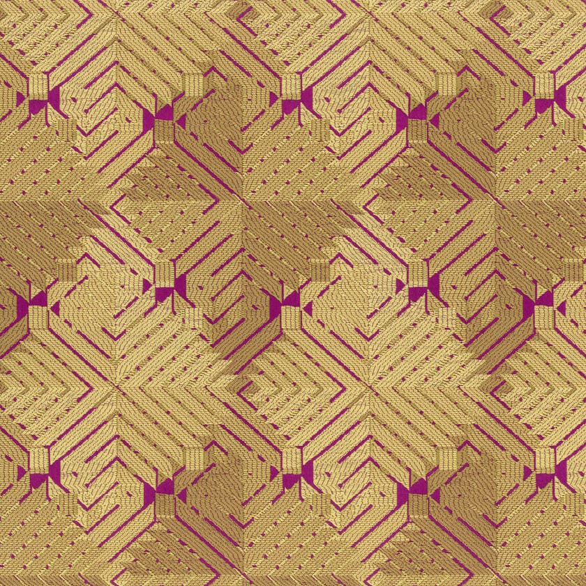Rubelli Phulkari fabric - Saffron
