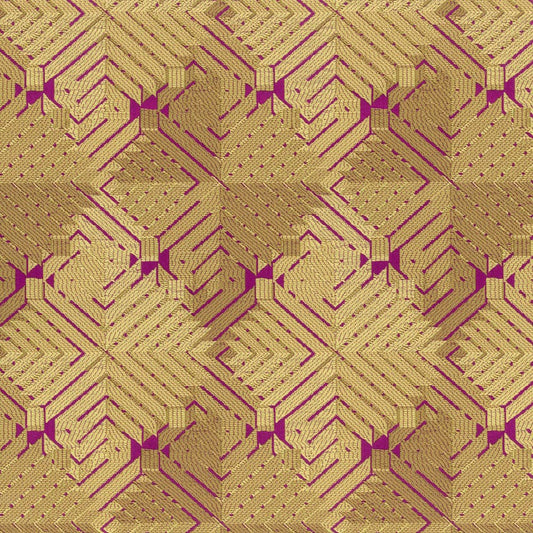 Rubelli Phulkari fabric - Saffron