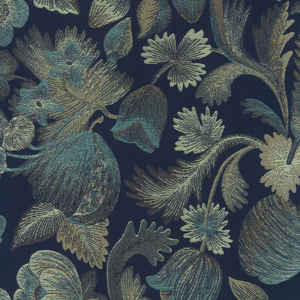 Rubelli Royal Botanica fabric - Blu