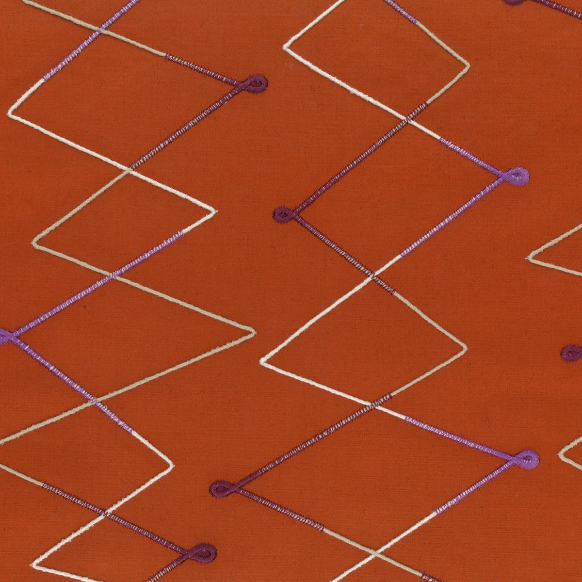 Rubelli Zigzag fabric - Ruggine