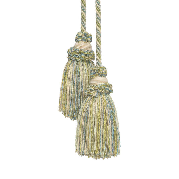 Annecy Chair Tassel - Ecru / Olive / Light Blue