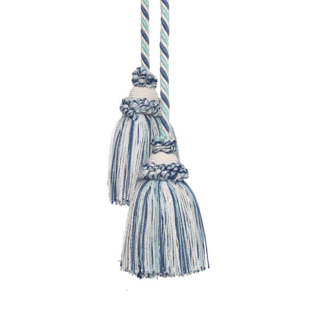 Annecy Chair Tassel - White / Ocean Blues