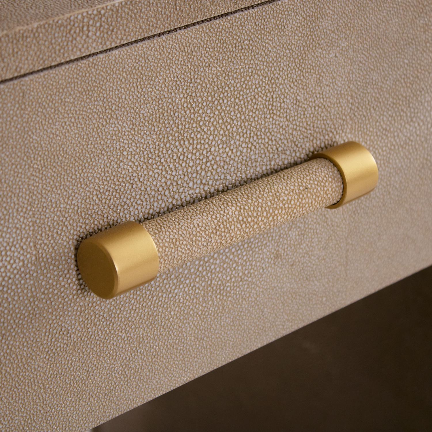 Andrew Martin Moby Bedside Table Cream detail