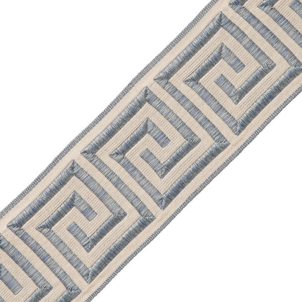 2.75" Aristotle Greek Key - Porcelain Blue