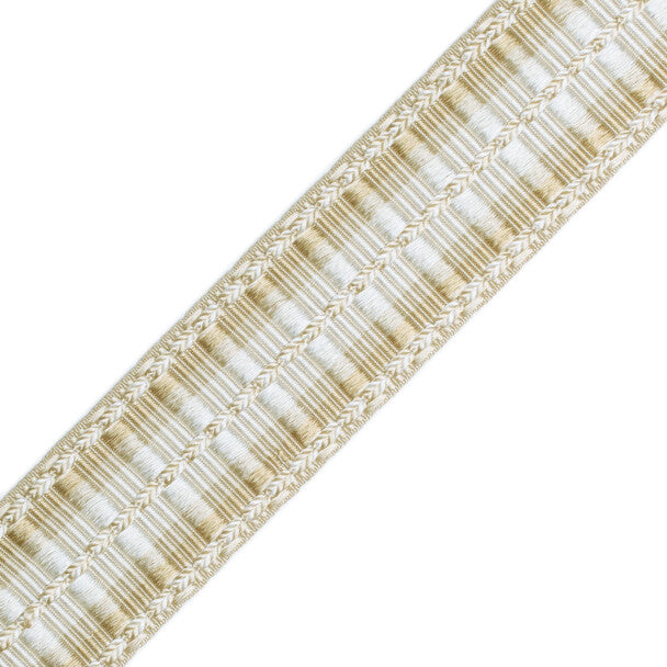 1 5/8" Orsay Silk Ribbed Border - Ivory Melange