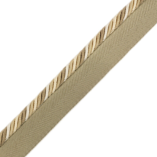 1/4" Orsay Silk Cord with Tape - Taupe Melange