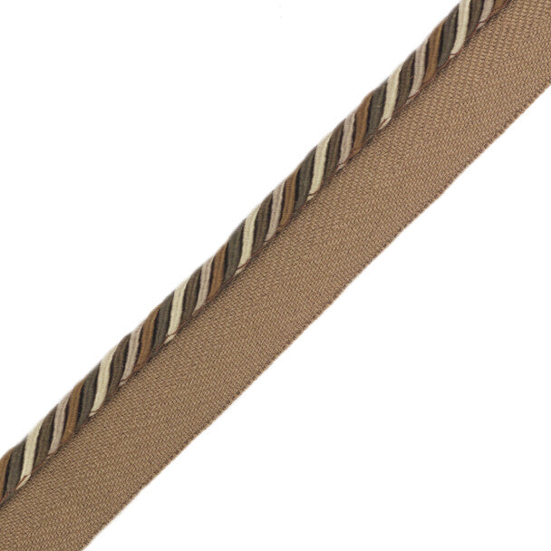 1/4" Orsay Silk Cord with Tape - Chocolate Melange