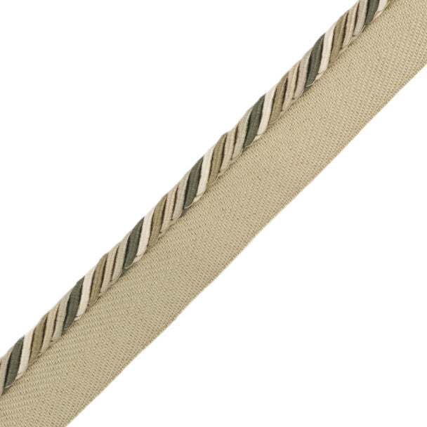 1/4" Orsay Silk Cord with Tape - Grey Melange