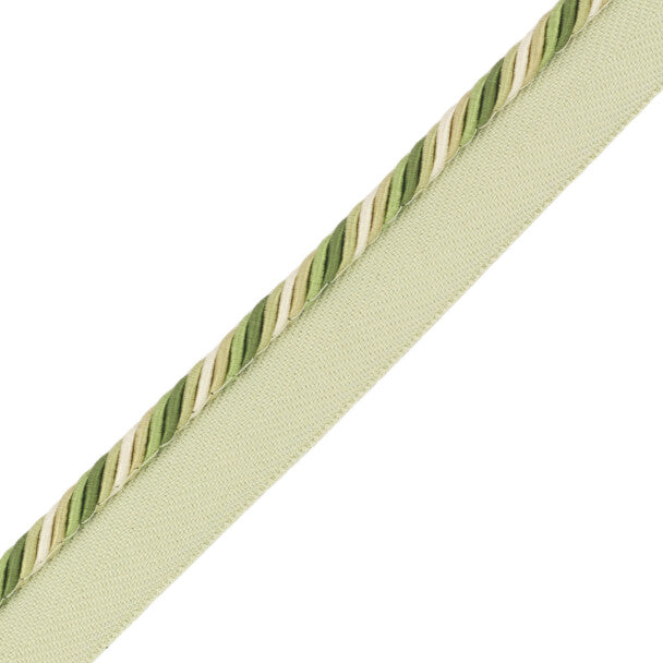 1/4" Orsay Silk Cord with Tape - Celadon / Cream