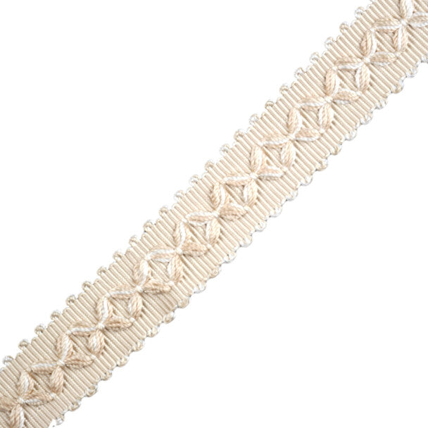 7/8" Orsay Silk Diamond Braid - Ivory Melange