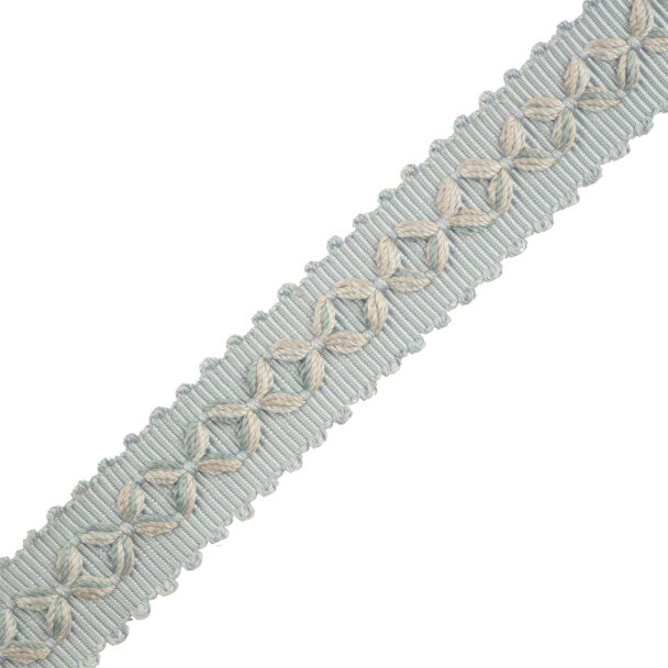 7/8" Orsay Silk Diamond Braid - Aqua Melange