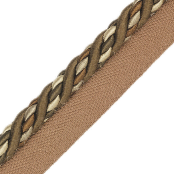1/2" Orsay Silk Cord with Tape - Chocolate Melange