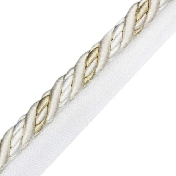 1/2" Orsay Silk Cord with Tape - Ivory Melange