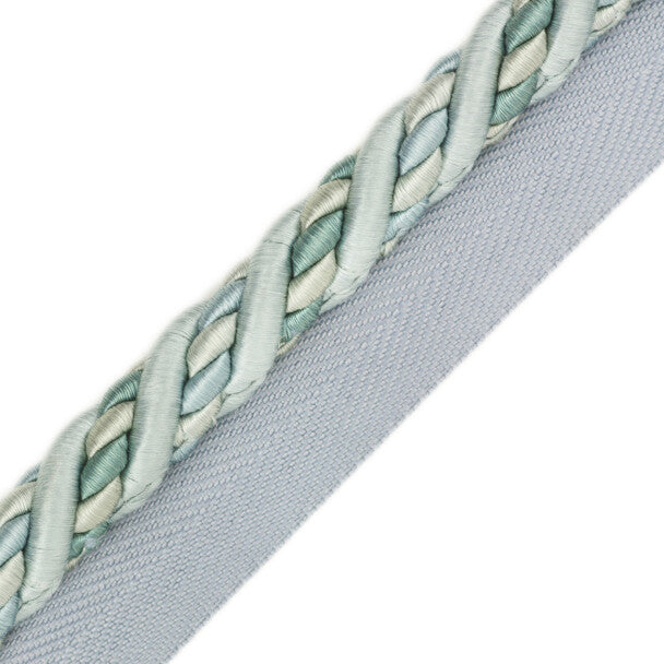 1/2" Orsay Silk Cord with Tape - Aqua Melange