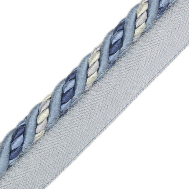 1/2" Orsay Silk Cord with Tape - Blue Melange