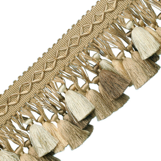 Orsay Silk Tassel Fringe - Taupe Melange