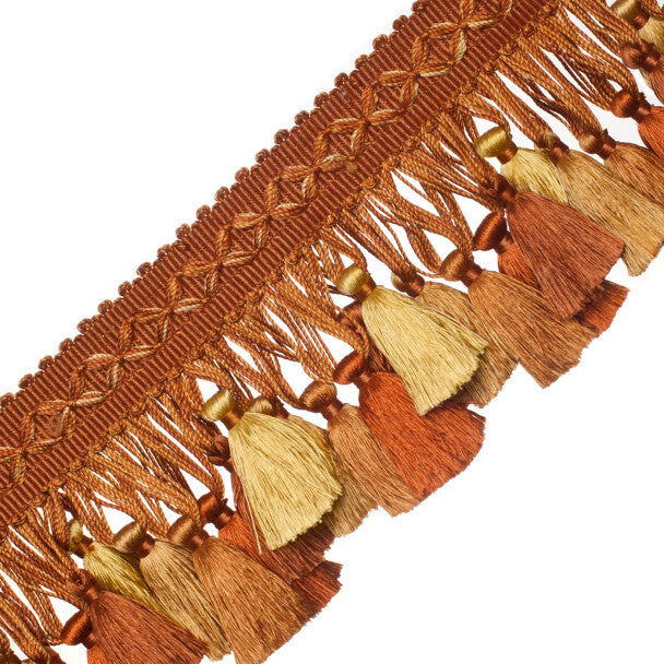 Orsay Silk Tassel Fringe - Terra Cotta / Rust / Gold