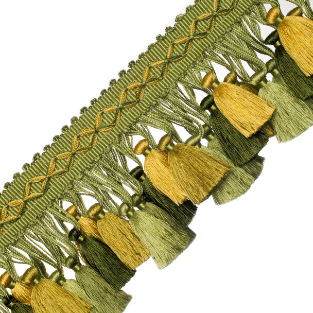 Orsay Silk Tassel Fringe - Spring Greens / Gold