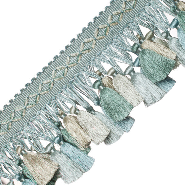 Orsay Silk Tassel Fringe - Aqua Melange